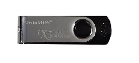 TWINMOS X3 ULTRA 64GB USB BLACK SILVER PENDRIVE